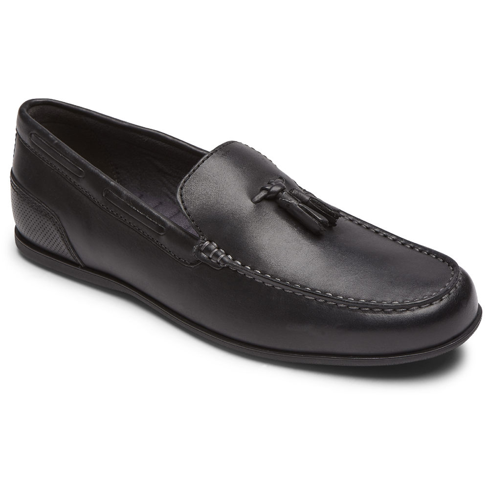 Rockport Mens Loafers Black - Malcom Tassel - UK 317-LDFIOY